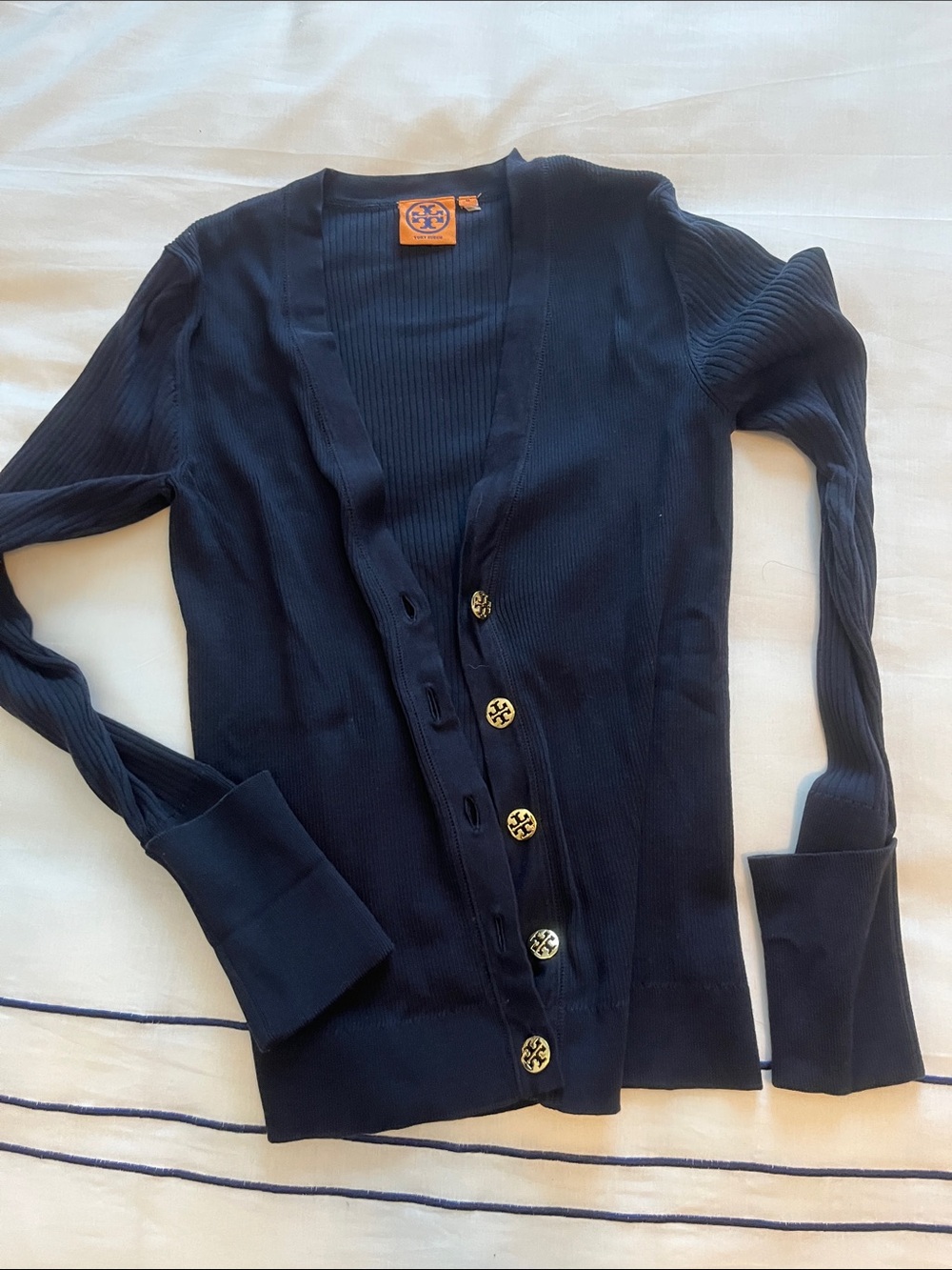 Tory Burch navy cardigan
